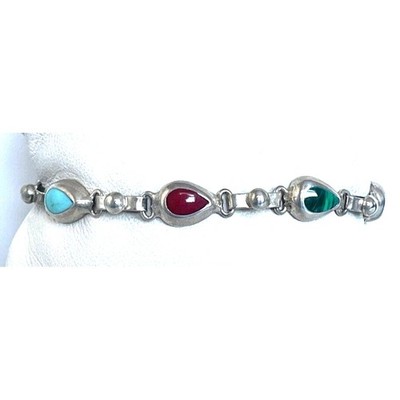 925 STERLING SILBER MULTI EDELSTEIN ARMBAND SKY