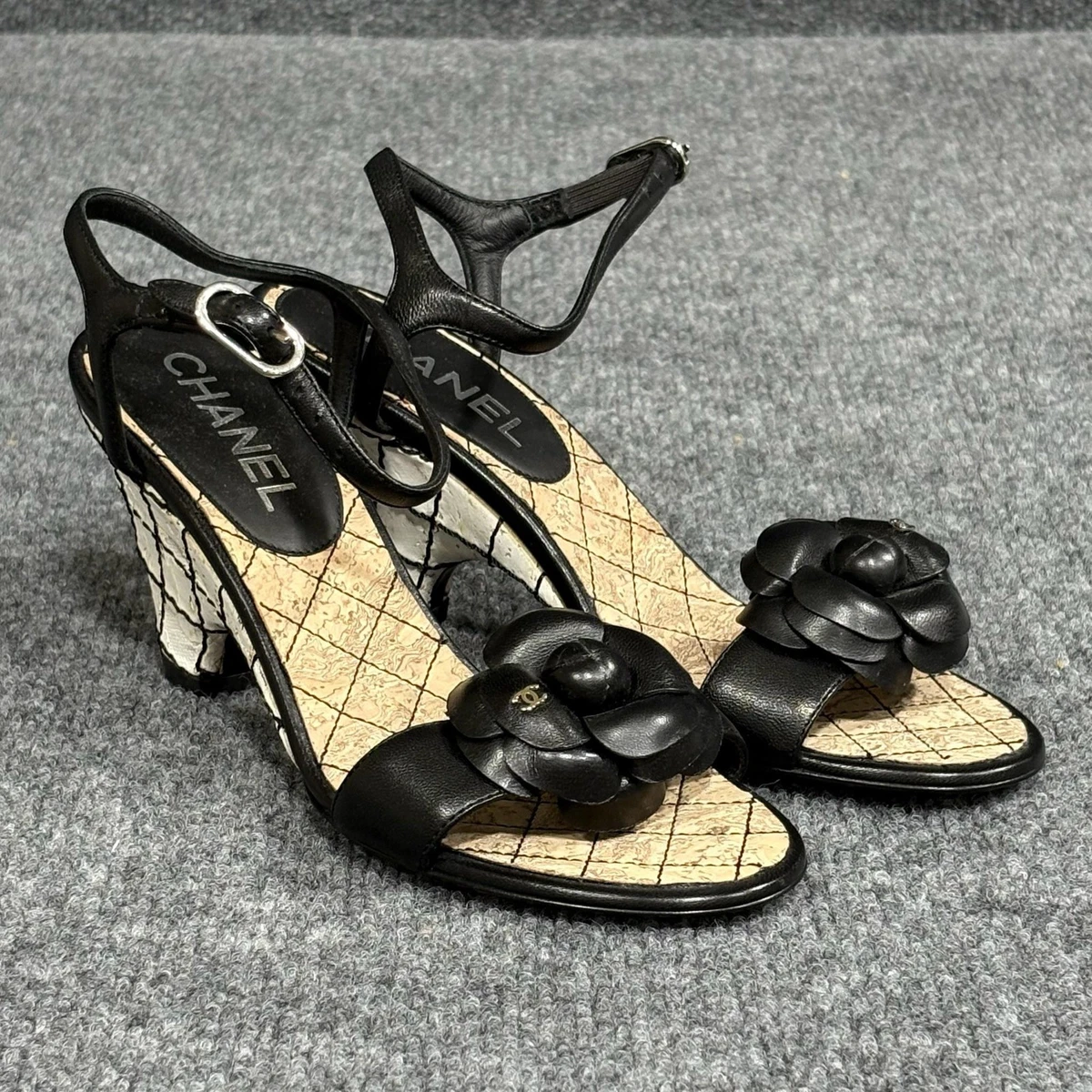 CHANEL Flowers Black Sandals for Women for sale | eBay
