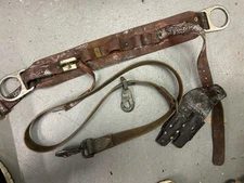 Vintage Bell System Lineman Safety Belt & Climbing Gear Set 1965 B. H. Buhrke
