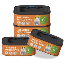 Upgrade 42 FT Jumbo Cat Litter Refill Bags, with Genie Standard Pail, Plus Pa...