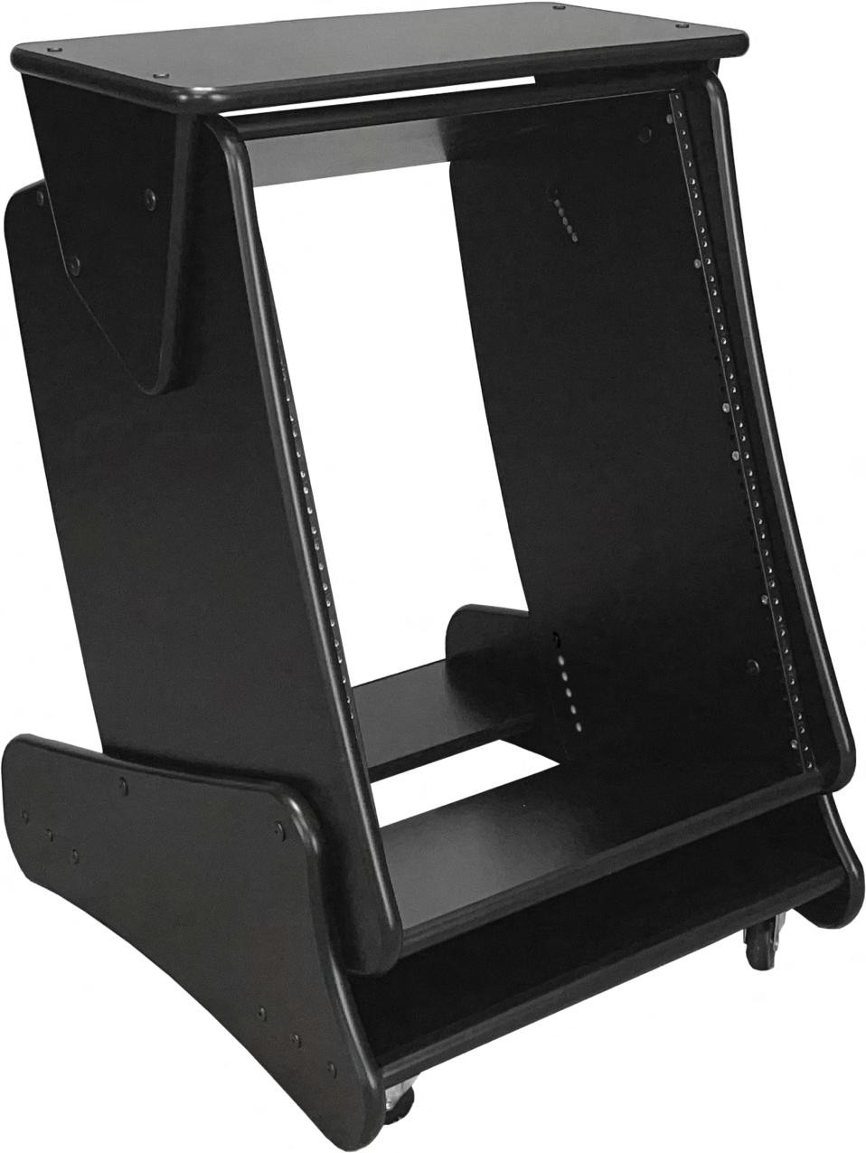 Стойка RAB Audio ProRak 14U с шестью регулируемыми углами наклона, верхней полкой и роликами -