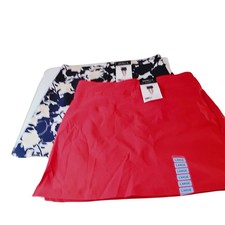 NWT Women's Rafaella L SkortSkirt TennisPickleball StretchCotton Pullon Navy Red