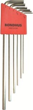 Bondhus 17146 - Set 6 BriteGuard Finish Hex L-Wrenches 1.5-5mm Extra Long - 1EA