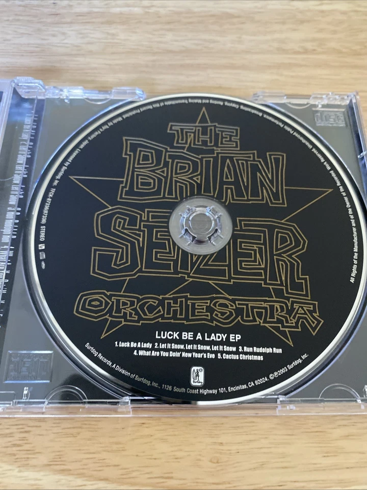 LUCK BE A LADY EP Brian Setzer Orchestra (CD) Japanese Import 2003 MINT Disc HTF Foto 3 de 4