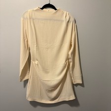 Cream Long Sleeve Mini Dress