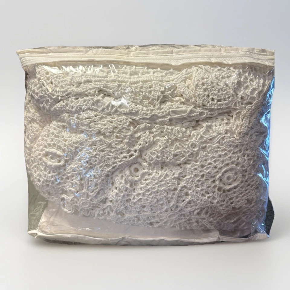 Victorian Heart "Irish Rose" Hand Crochet Bedding Set 100% cotton Size Full New - Image 3 of 4