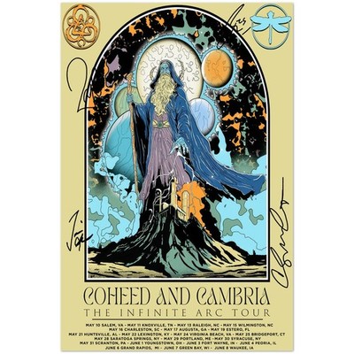 Coheed and Cambria The Infinite Arc Tour 2025 Concert Poster