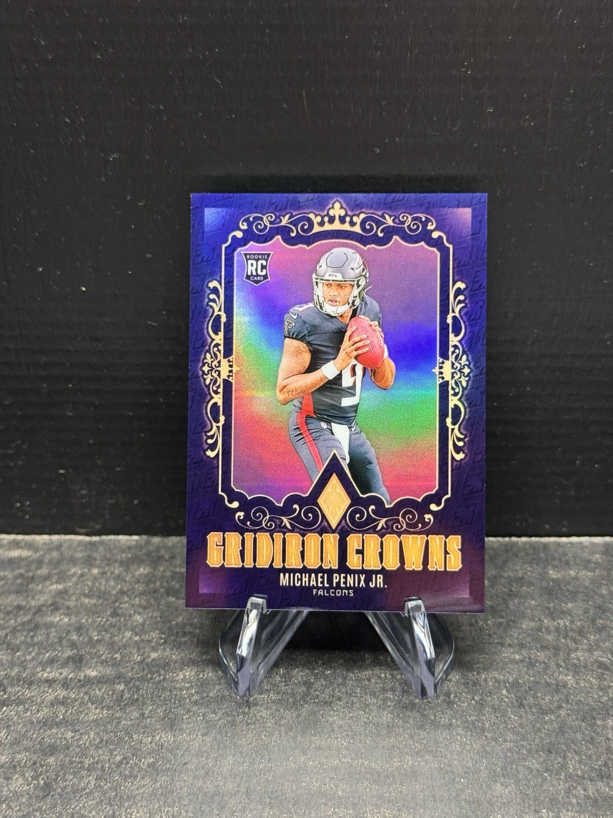 2024 Panini Phoenix Gridiron Crowns Michael Penix Jr #GC-MPJ Rookie RC case hit