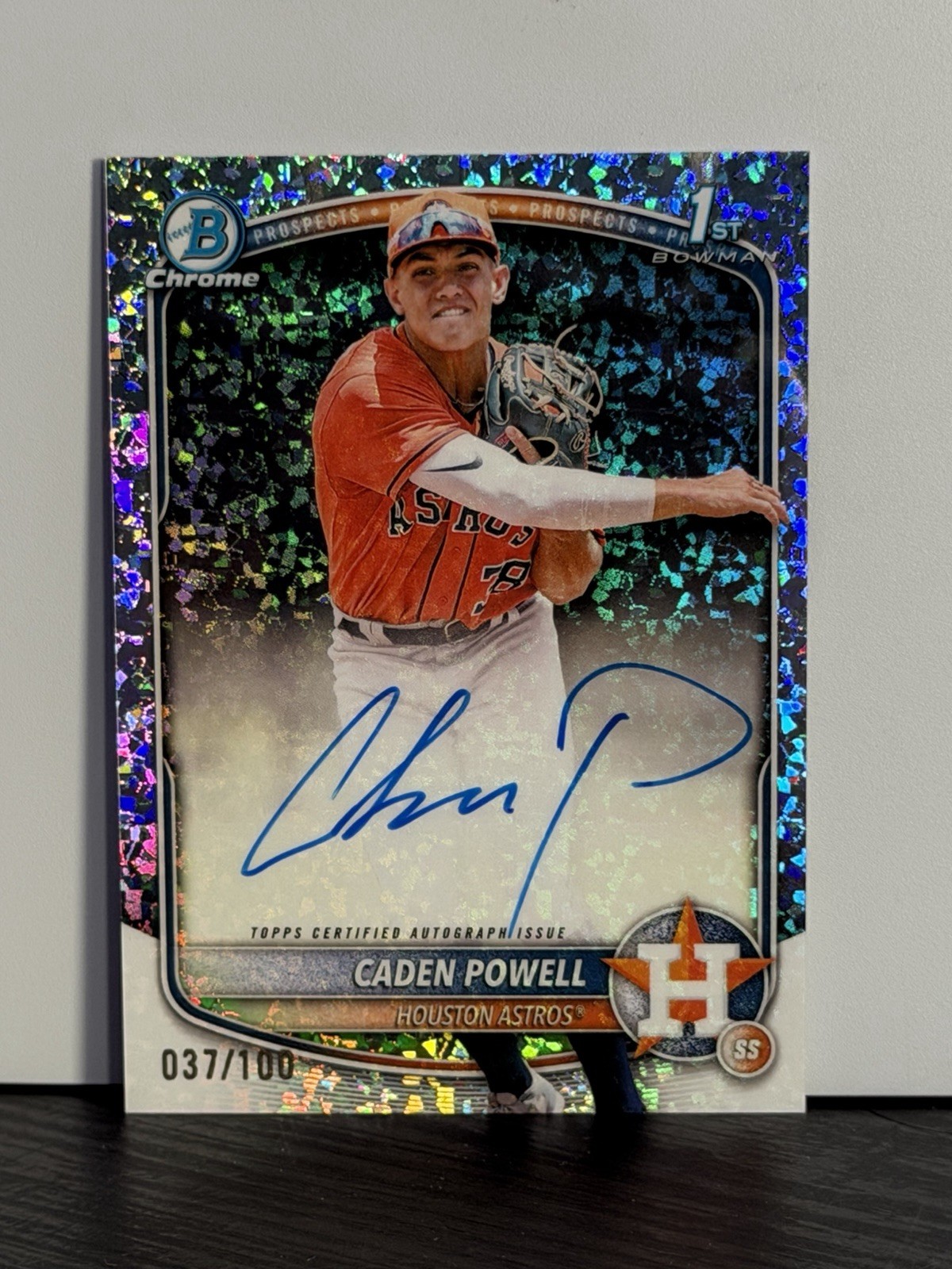 2025 Bowman Chrome Caden Powell 1st #CPA-CPO Mini Diamond Auto /100 Astros