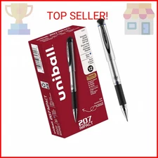 Uniball 207 Impact Gel Pens, Pack of 12 - 1.0mm Bold Point Pens - School and Off