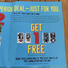 Vintage 1995 Sega Saturns Screams Poster/Promo Ad Nice!