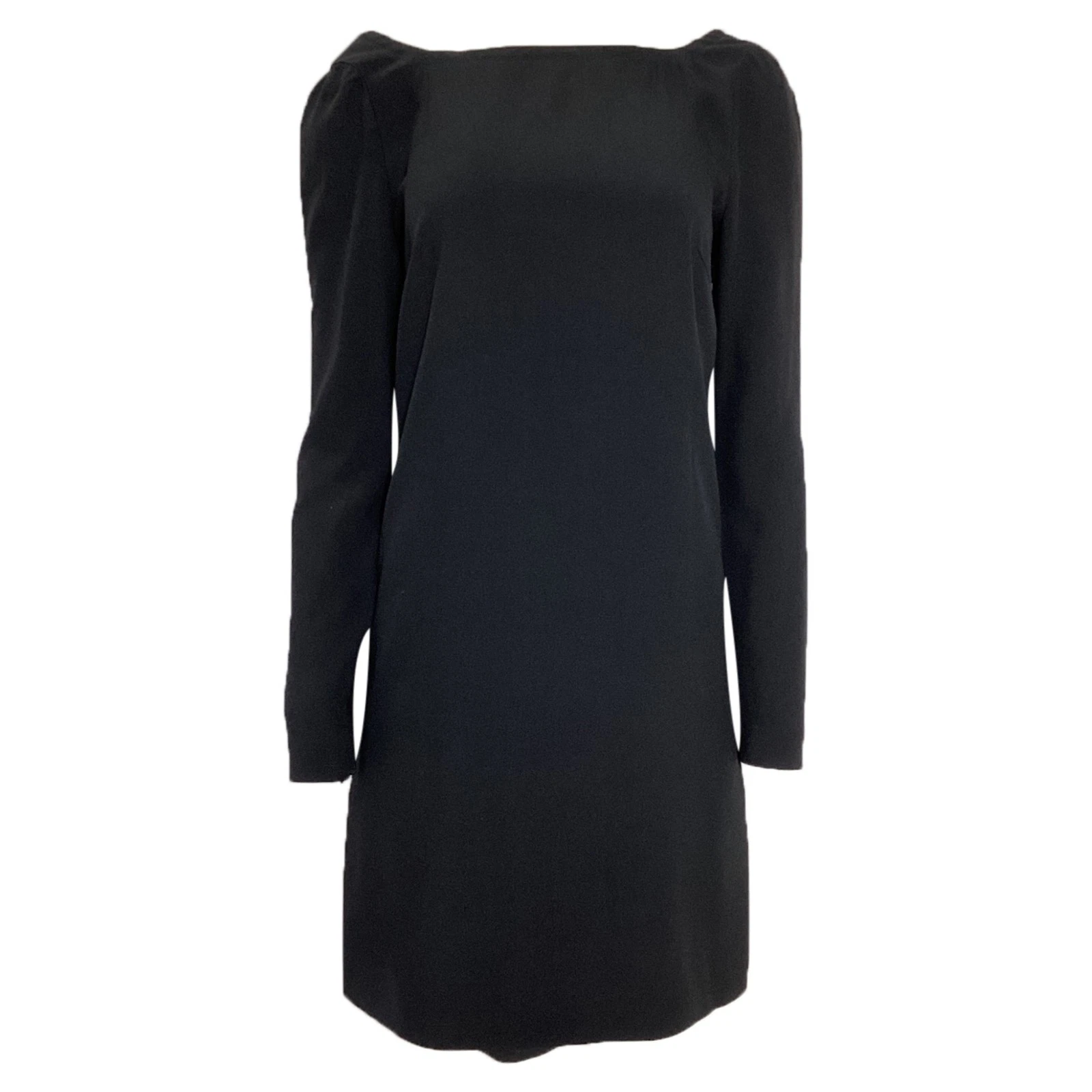 Prada Mini Abito Girocollo In Viscosa Donna Nero Taglia 44