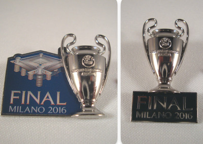 UEFA Champions League Finale 2016 Pin Pokal Mailand San Siro Anstecknadel selten