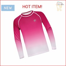Boys UPF 50 Swim Shirt Long Sleeve, 1 or 2 Pack UV Sun Protection Rash Guard, Y