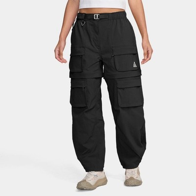 $195 Nike ACG Smith Summit Cargo Convertible Pants Black Womens