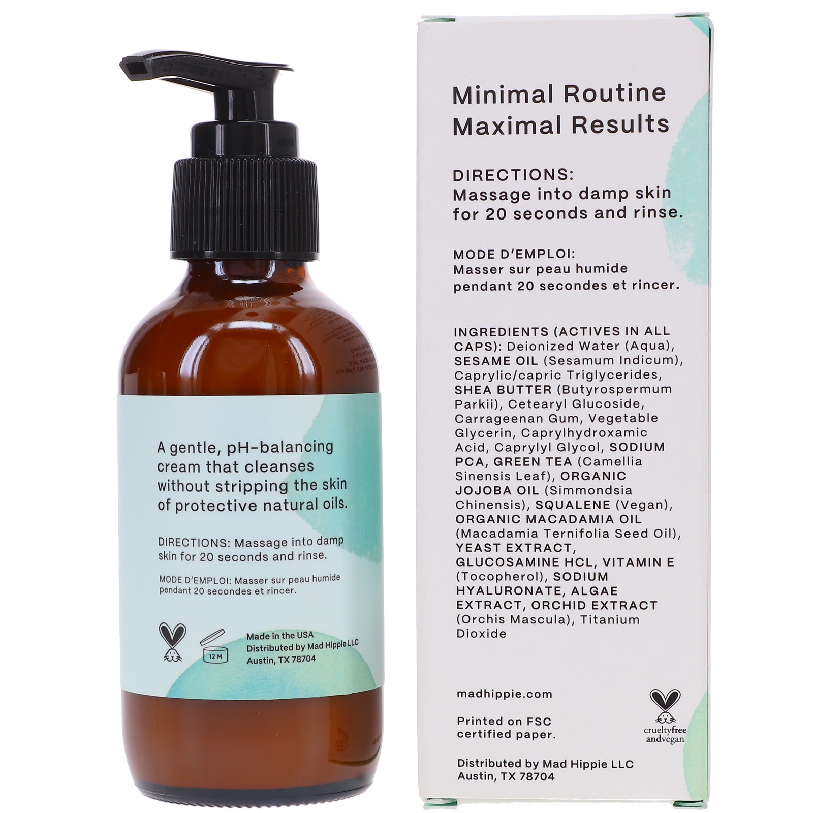 Mad Hippie Cream Cleanser 4 oz