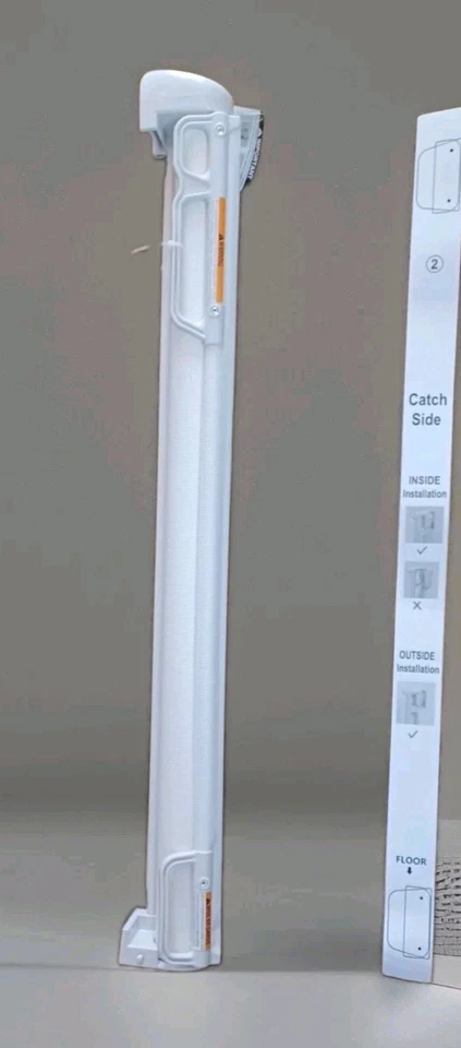 Extra breites einziehbares Babytor 33" hoch ausziehbar bis zu 71" breit weiß - Bild 3 von 4