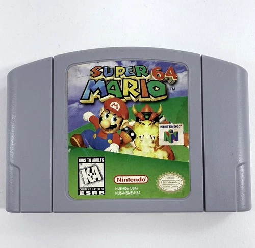 Super Mario 64 (Nintendo 64, 1999) Game Cartridge - Tested and Working