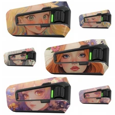For Cardo Packtalk Edge Neo Matte Comic Girl Vinyl Wrap Sticker Cover x1