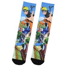 Naruto: Shippuden Men's Manga Anime Naruto Hidden Leaf Village Crew Socks 8-12 