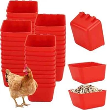 Cage Cup Hanging Water Feed Cage Cups Poultry Gamefowl Rabbit Chicken Bowls