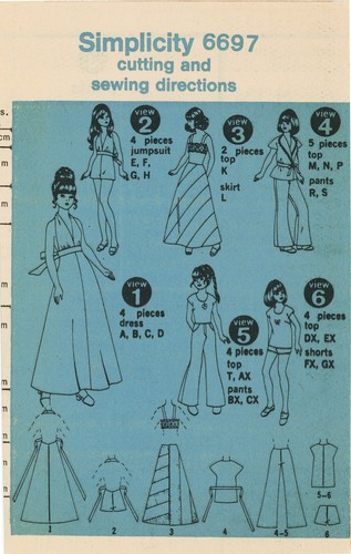 SIMPLICITY VINTAGE 1974 SEWING PATTERN 6697 11½” BARBIE FASHION DOLL CLOTHES - Picture 6 of 8