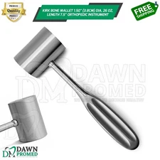 KIRK Bone Mallet 1.50" (3.8cm) DIA, 26 Oz, Length 7.5" Orthopedic Inst German Gr