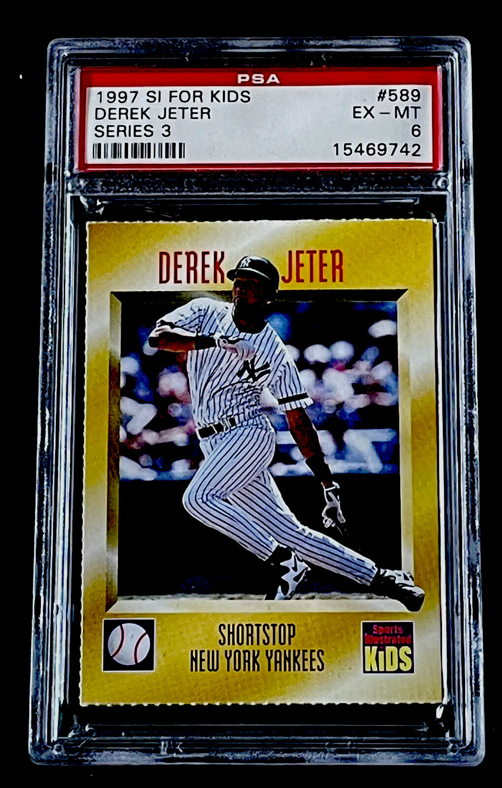 DEREK JETER ROOKIE 1997 Sports Illustrated for Kids SI #589 NY YANKEES PSA 6