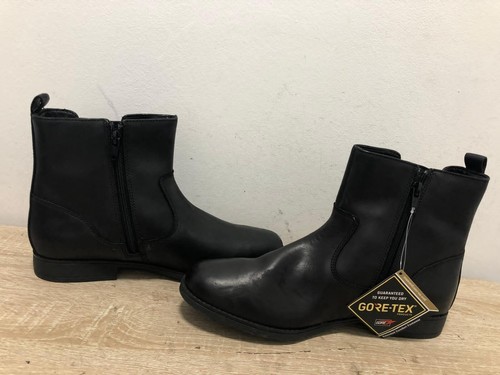 CLARKS TEENS BLACK LEATHER SIDE ZIP/ELASTIC ANKLE BOOTS SHOES UK 6.5F EUR 40 D12 - Picture 4 of 6