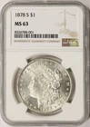 1878-S $1 Morgan Dollar NGC MS63