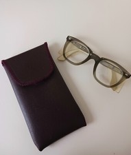 Vintage Sellstrom Safety Glasses Adjustable Arms Side Guards Naugahyde Case 1964