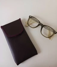 Vintage Sellstrom Safety Glasses Adjustable Arms Side Guards Naugahyde Case 1964