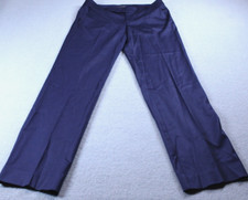 ST JOHN Pants Womens 4 Navy Blue Straight Leg Mid Rise Trousers Slacks
