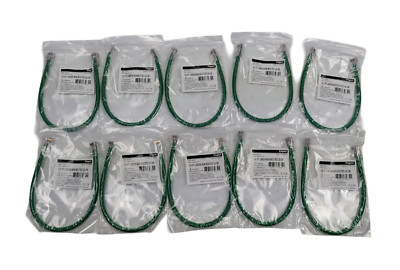 10 Pack - Q-Series Patch Cords, CAT6, Non-Booted, Green, 1 FT