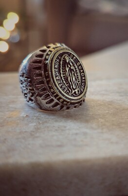 Nuestra Senora de Guadalupe Ring Stainless Steel Our Lady Guadalupe Ring Luck 10