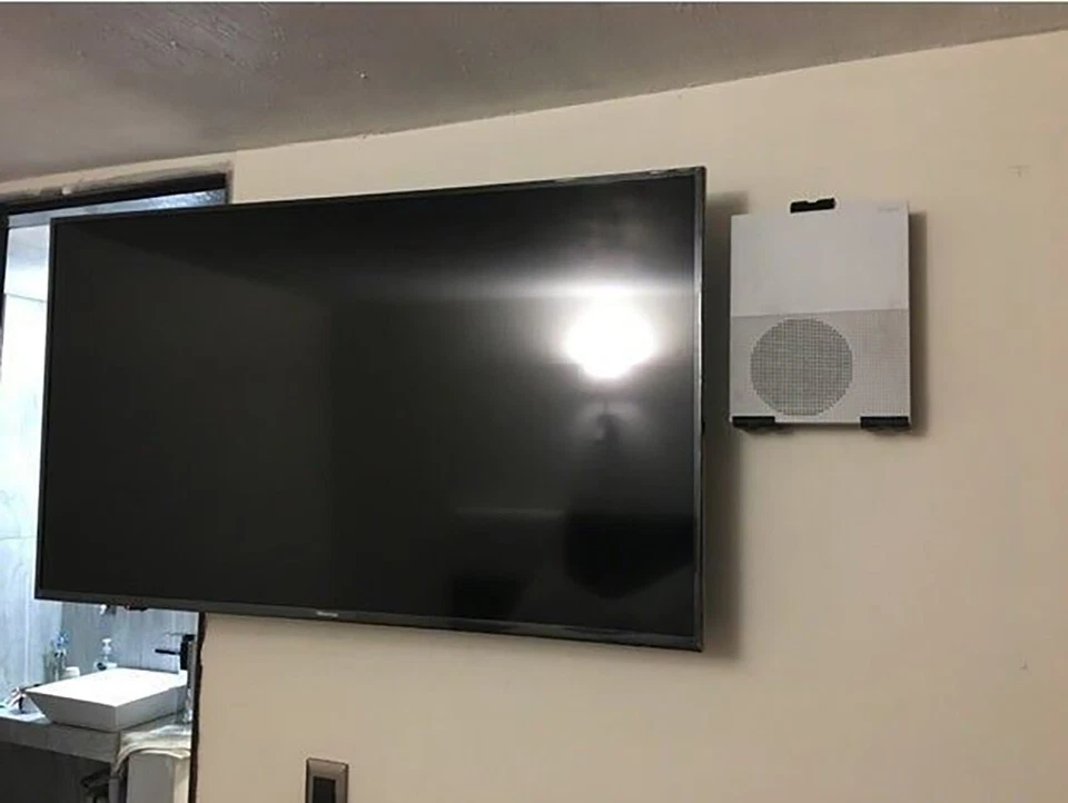 Wall Mounting Hardware Brackets for Microsoft Xbox One S Console Case Stand Dock - Image 2 of 4