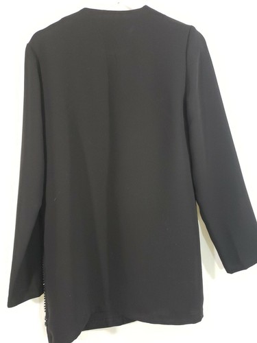 Vintage K Studio Beaded Embroidered Black Cardigan size S Made in USA - Picture 6 of 7