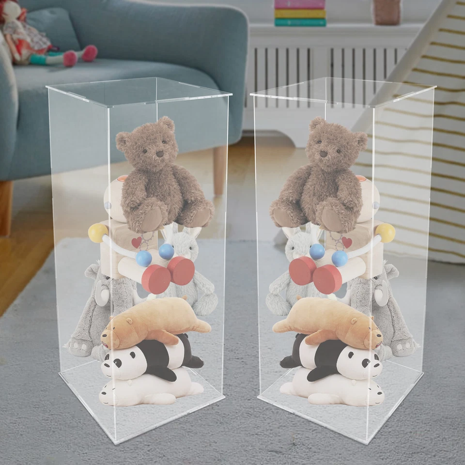 Cubo Pedestal Acrílico Transparente Soporte de Exhibición Boda Fiesta Decoración Flor Torre 80cm Foto 2 de 4