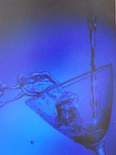 Fine Art Photography Liquor Pouring into Martini Glass Faces2Art 5x7 Matted