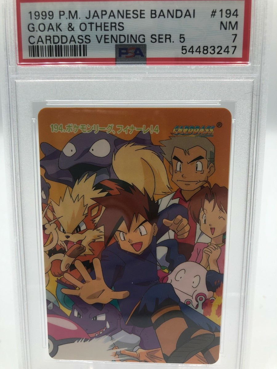 PSA 7 Near MINT Pokemon Japanese Bandai Carddass 1999 G.oak