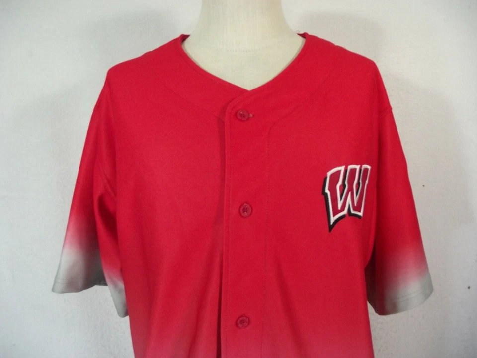 Camiseta de béisbol University of Wisconsin Badgers adulto mediana roja Coliseo NCAA Foto 2 de 4
