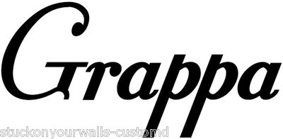 Grappa Wine Word Decal Kitchen Wall Stickers Home Art Custom Vinyl