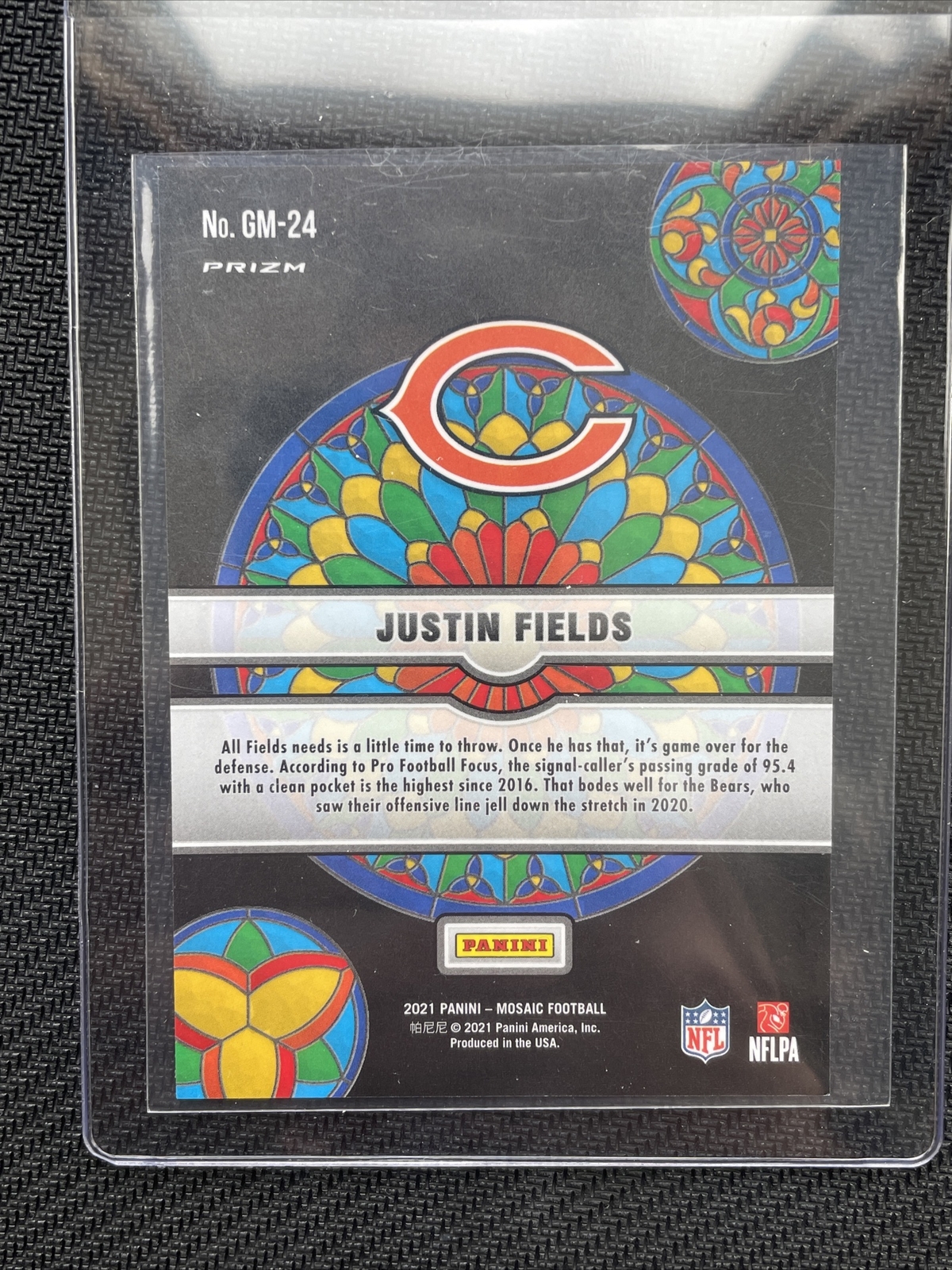 2021 Panini Mosaic Justin Fields RC Rookie Stained Glass Prizm Insert SSP GM24 eBay