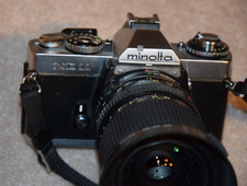 Minolta XD-11 35mm Film Camera With 2 Lens Owners Manual  NICE