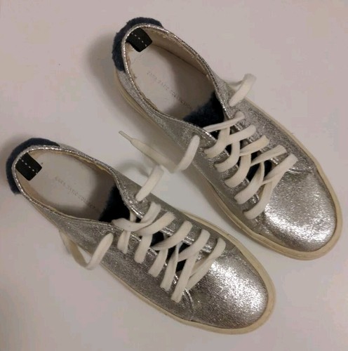 Zara Basic Collection Sneakers Silver, Size 38