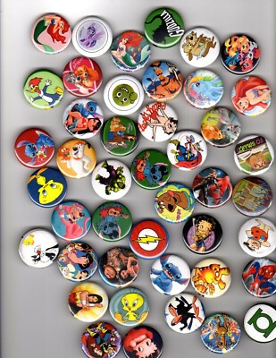 CARTOON 26 ASSORTED 1.25” Button Set Pins Pinbacks LOT Of 26 | eBay