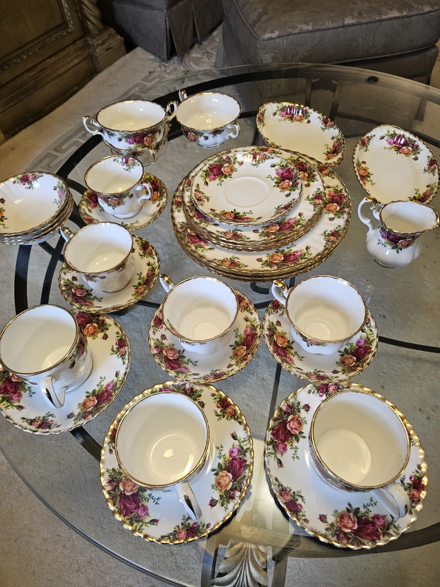 Country roses dinner clearance set