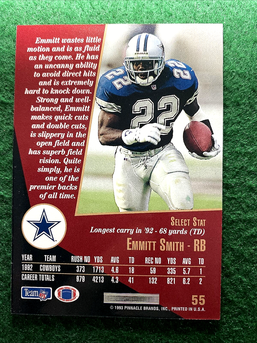 1993 EMMITT SMITH - Score Select Football Card # 55 - DALLAS