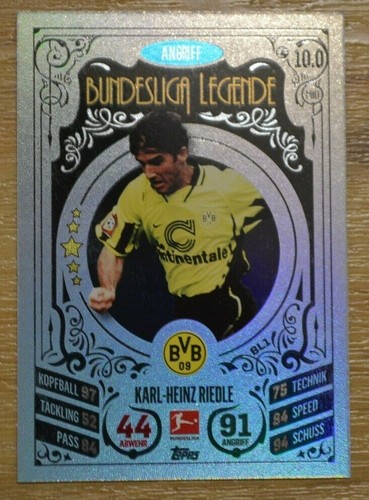 Carte Unique Futera 2024 - Patch Karl-Heinz Riedle #TB21 SP /10 - Hommage