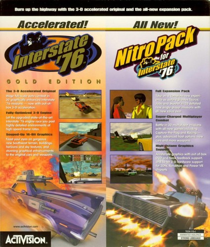 The Interstate '76 Arsenal PC Game 1998 Nitro Pack Windows 10 11 - Picture 2 of 2